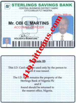 MR. OBI C. MARTINS IDENTITY CARD